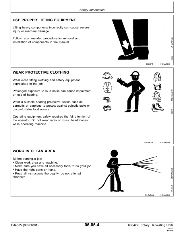 John Deere 686 and 688 Rotary Harvesting Unit Workshop Manual PDF