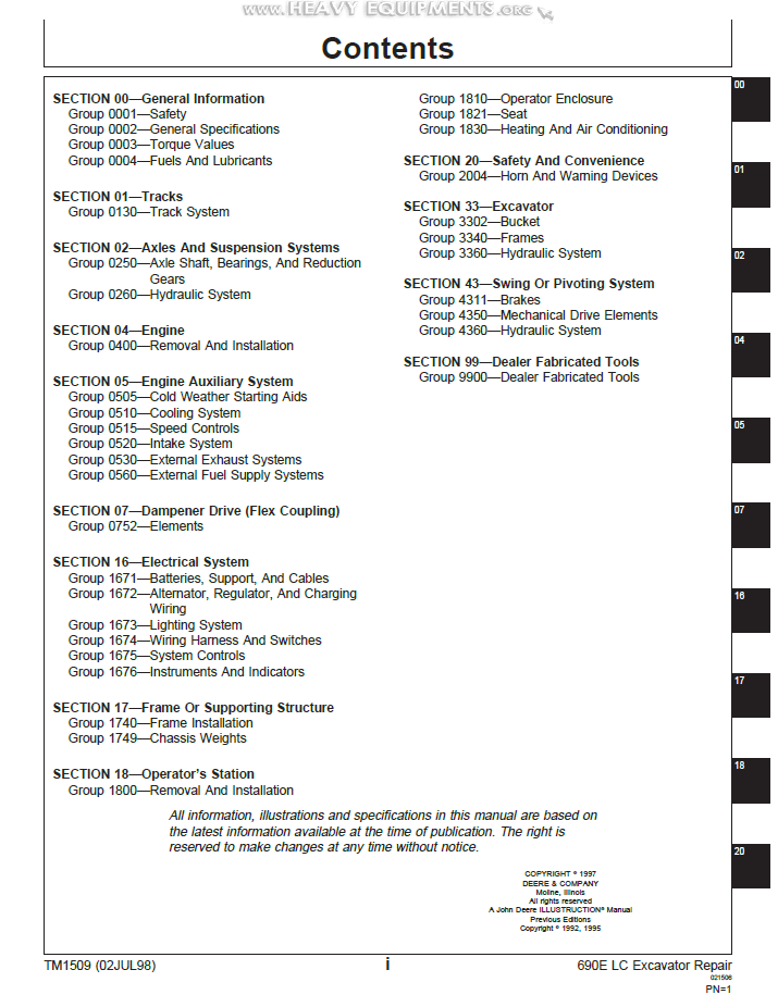 John Deere 690E LC Excavator Workshop Technical Repair Manual