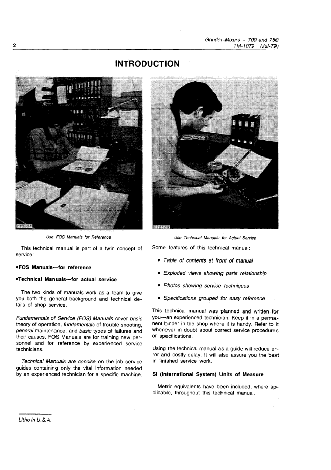 John Deere 700 750 Grinder Mixer Operation & Repair Guide
