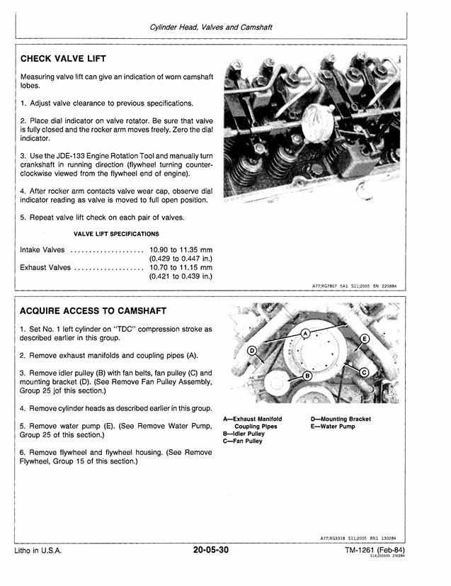 John Deere 700 Series Engine Workshop Manual TM1261