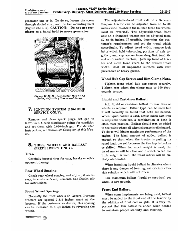 John Deere 720 Diesel Tractor Maintenance Manual SM2020