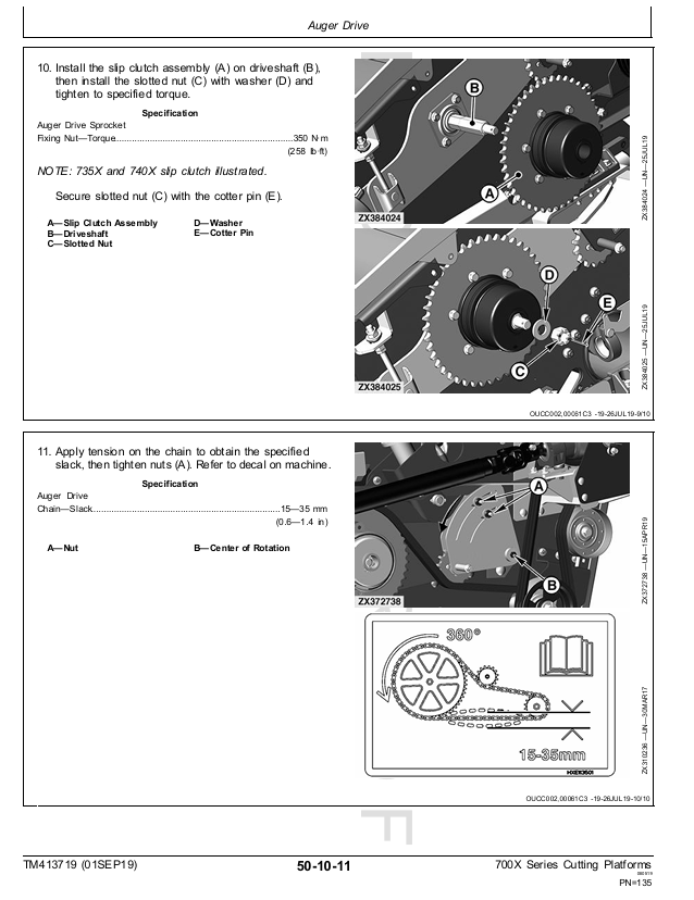 John Deere 722X through 740X Cutting Platform Repair Manual TM413719
