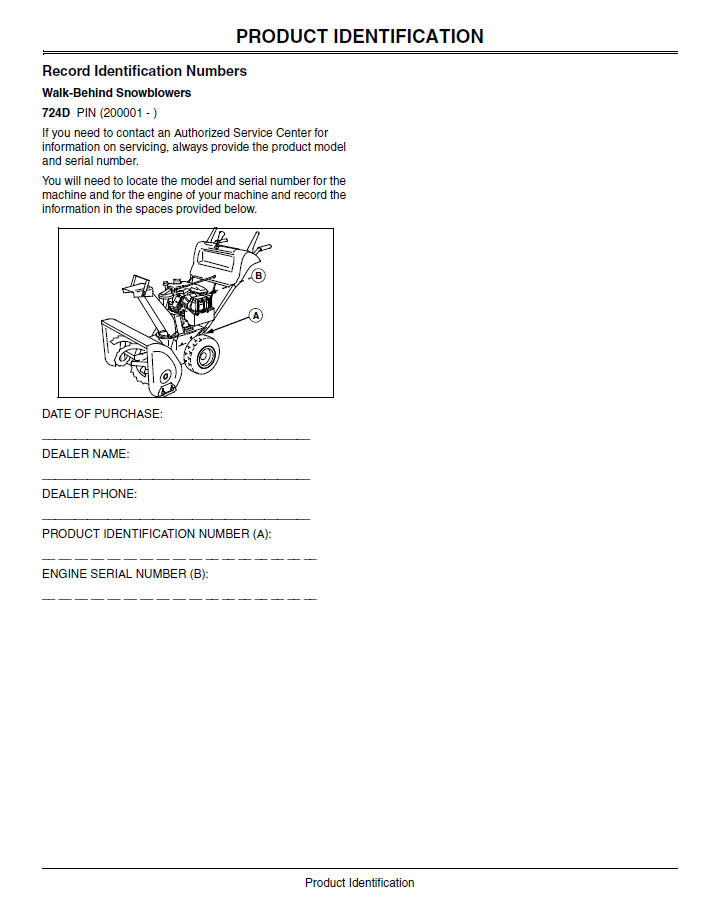 John Deere 724D Snow Blower Owner Operator Guide Manual Download