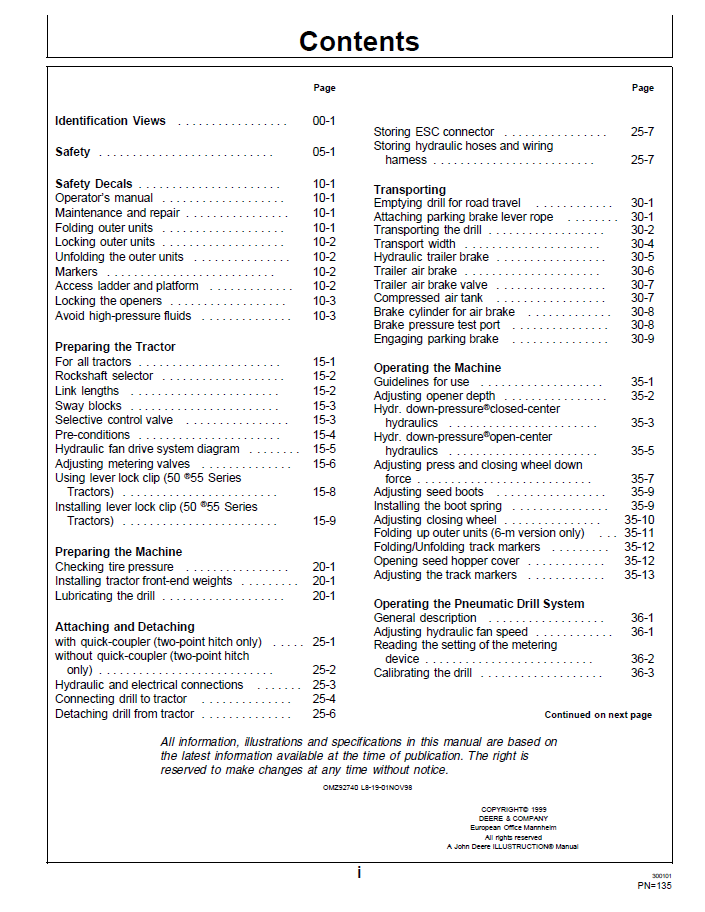 John Deere 750A 3M 6M Drill User Manual | Operator Handbook OMZ92740