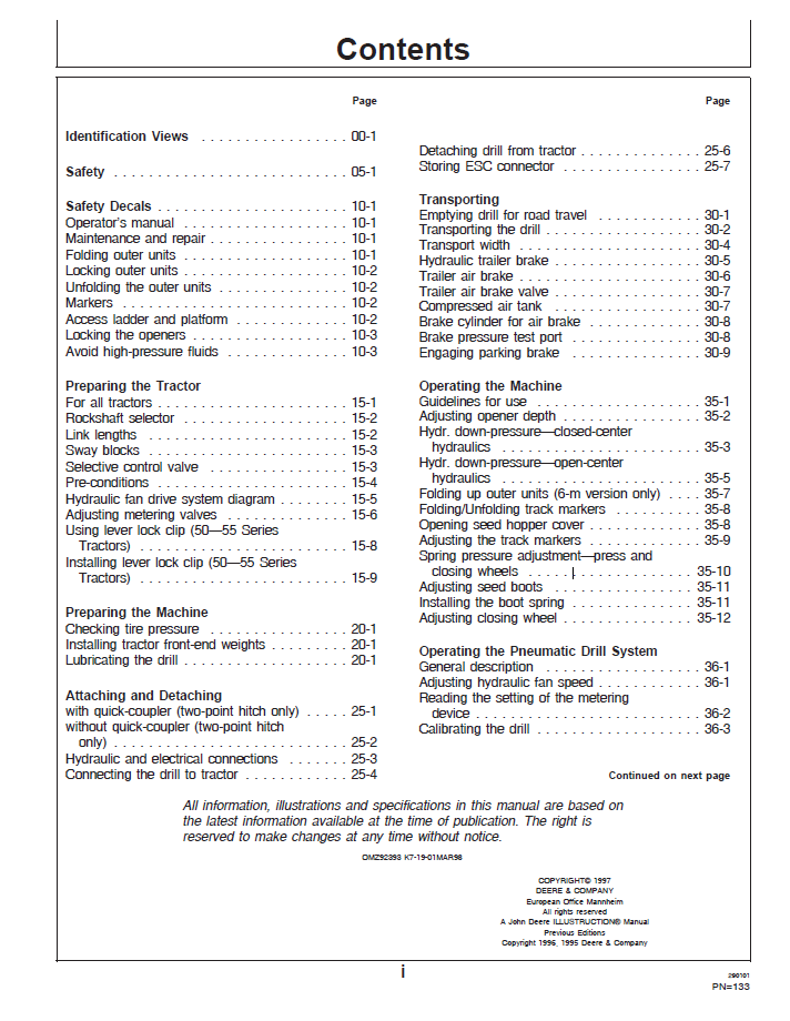 John Deere 750A No Till Seed Drill Manual | 3M 6M Operator Handbook