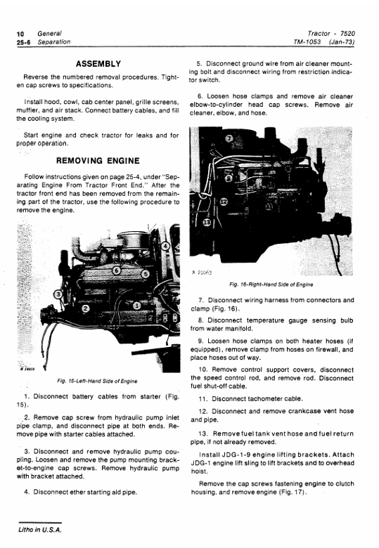 John Deere 7520 TM1053 Technical Manual PDF – Service & Maintenance Guide