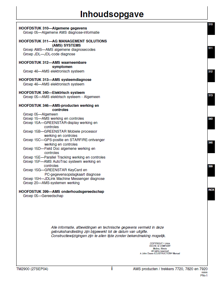 John Deere 7720 7820 7920 Tractor Technical Diagnostic Manual TM2900