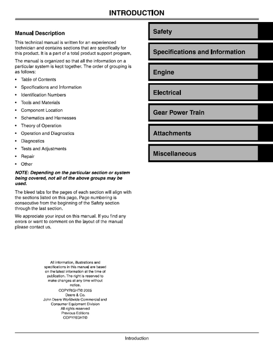 John Deere 7G18 Walk-Behind Mower Technical Repair Manual TM2220