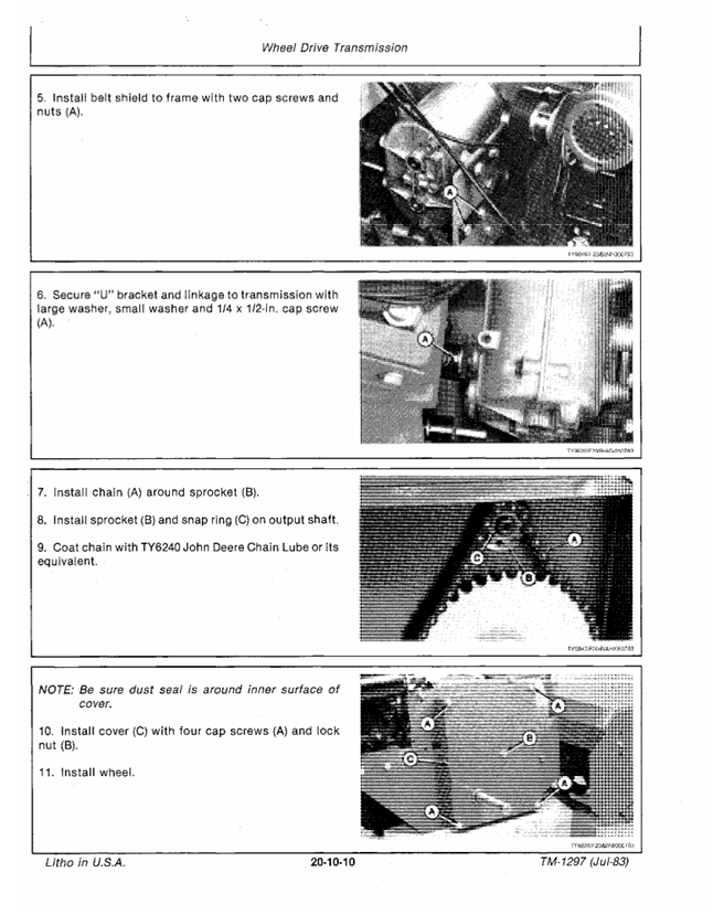 John Deere 820 Rear Tine Tiller Operator & Maintenance Manual