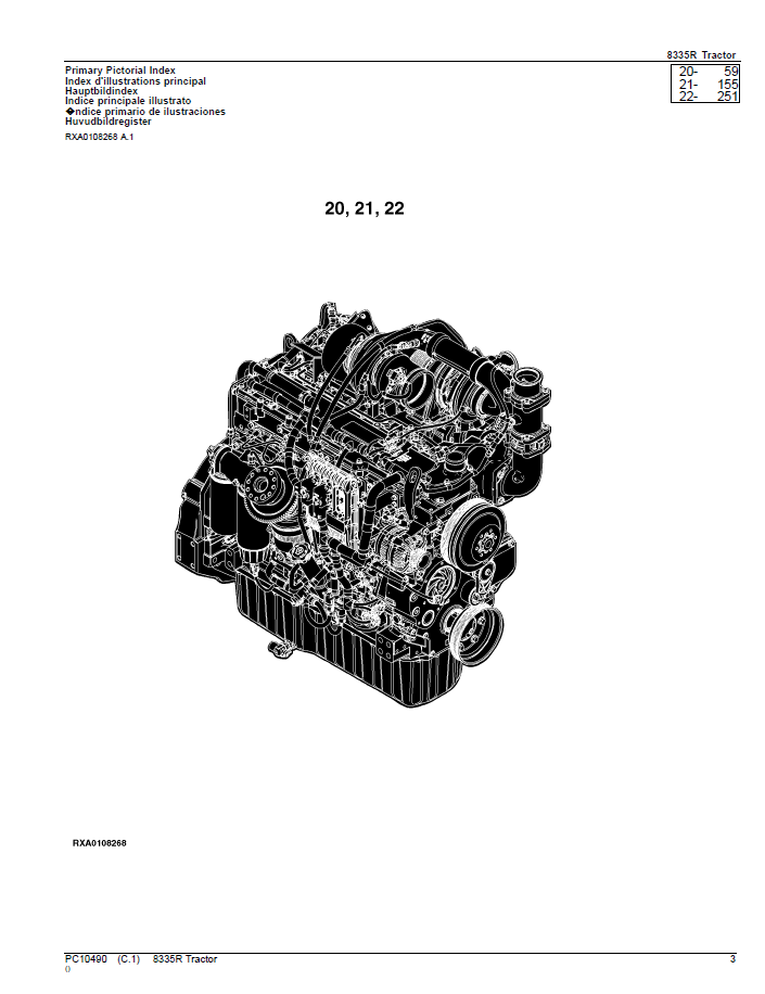 John Deere 8335R PC10490 Parts Catalog & Component Guide