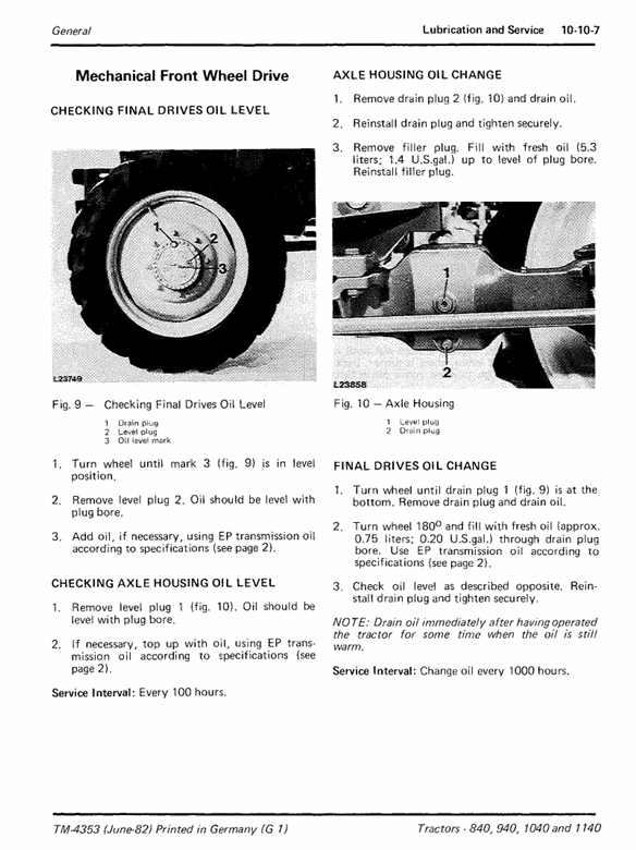John Deere 840-1140 Tractor Repair and Workshop Manual TM4353 PDF