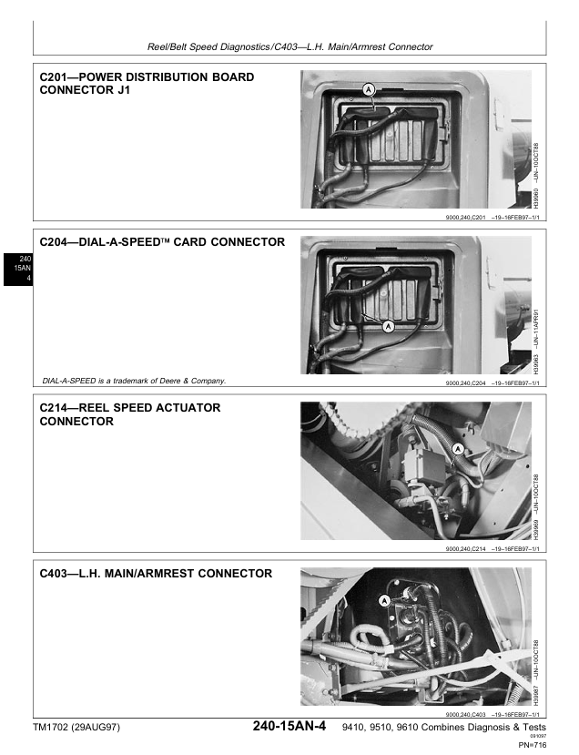 John Deere 9410-9610 Combine Diagnostic Workshop Manual TM1702