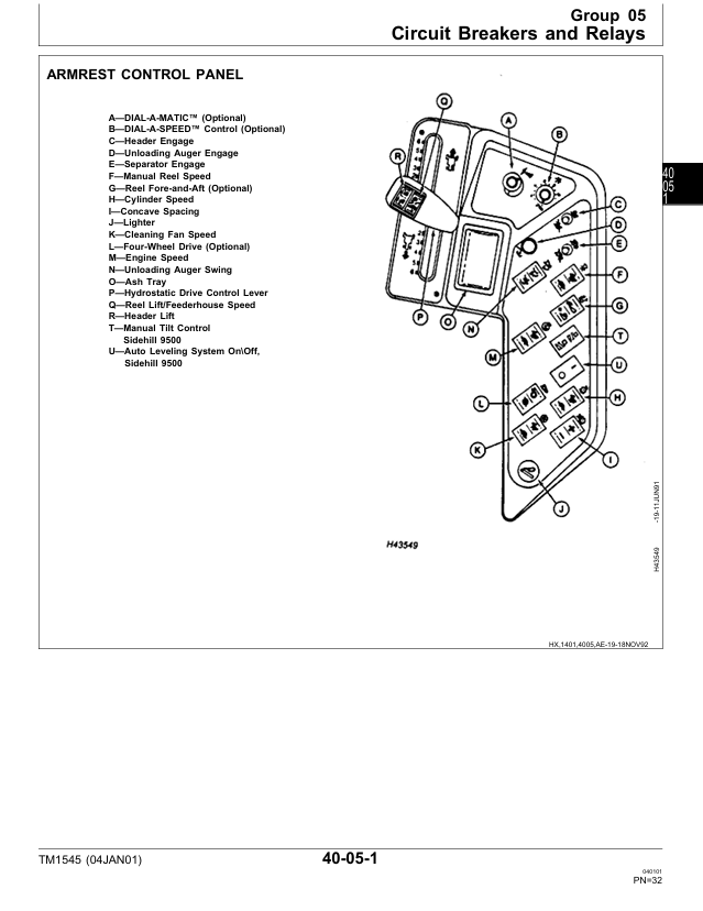 John Deere 9500 Sidehill Combine Service and Troubleshooting Manual