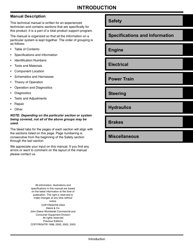 John Deere 990 Tractor Service Repair Manual TM1848 PDF