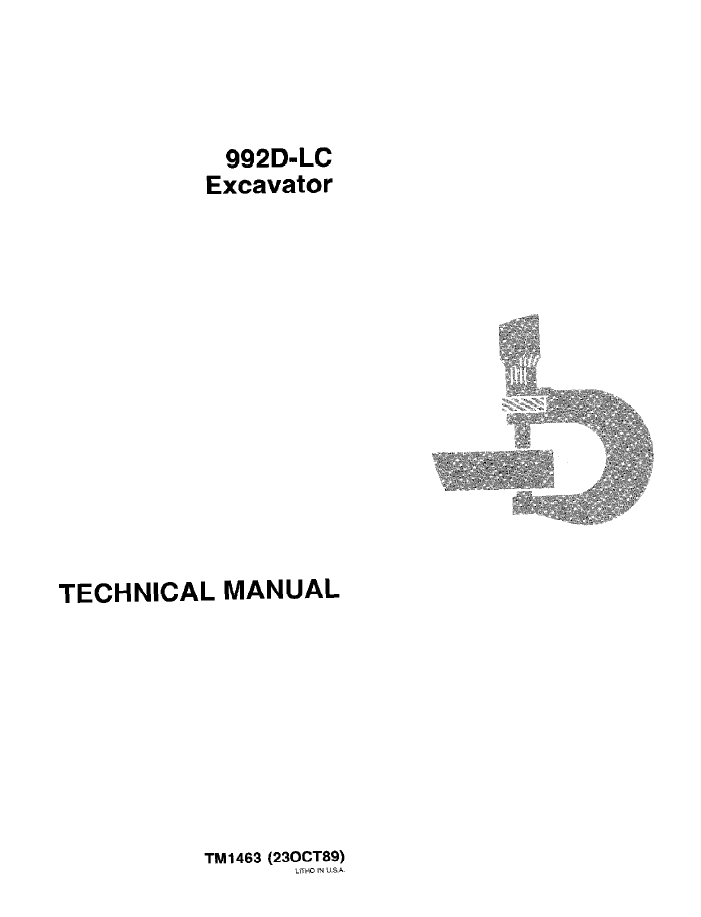 John Deere 992D-LC Excavator TM1463 Technical Manual PDF