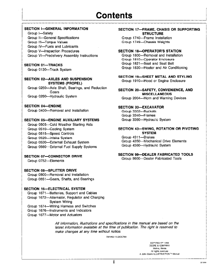 John Deere 992D-LC Excavator Technical Service Manual TM1463