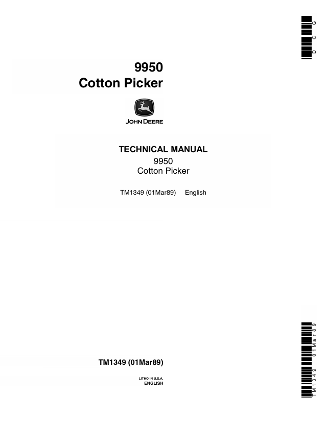 John Deere 9950 Cotton Picker Technical Manual TM1349