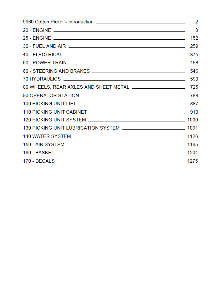 John Deere 9960 Cotton Picker Operator Manual PC2260 PDF Guide