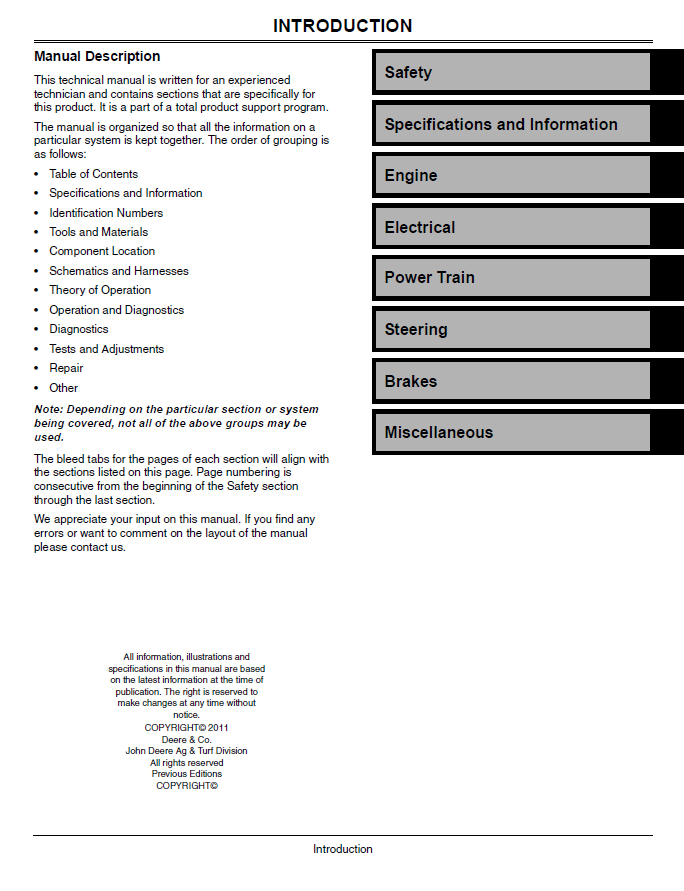 John Deere A3 M-Gator Technical Manual PDF TM115719