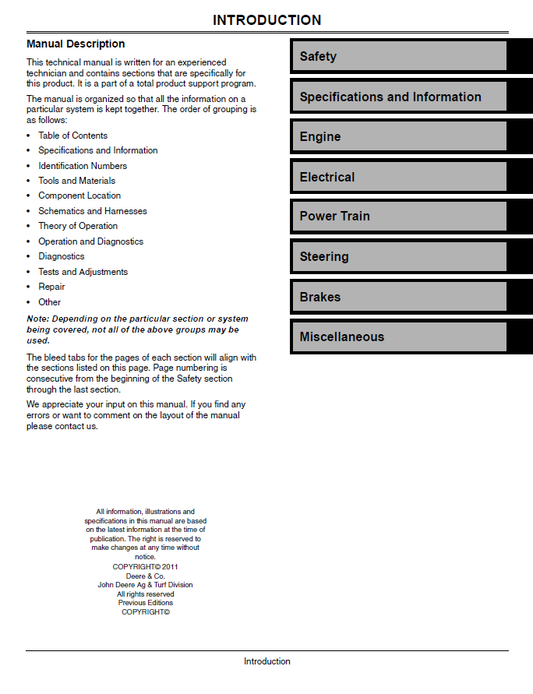 John Deere A3 M-Gator Technical Manual PDF TM115719