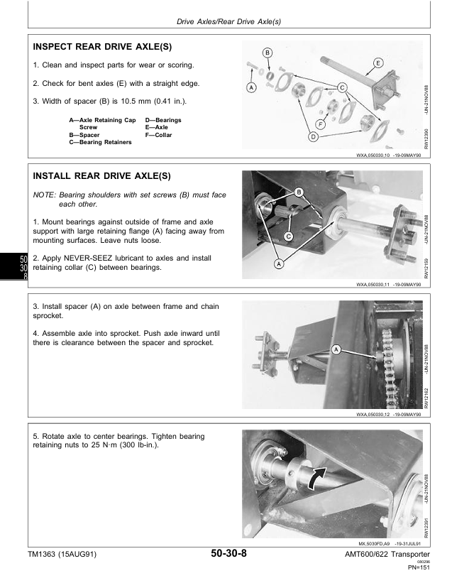 John Deere All Material Transporter AMT Series Technical Manual PDF