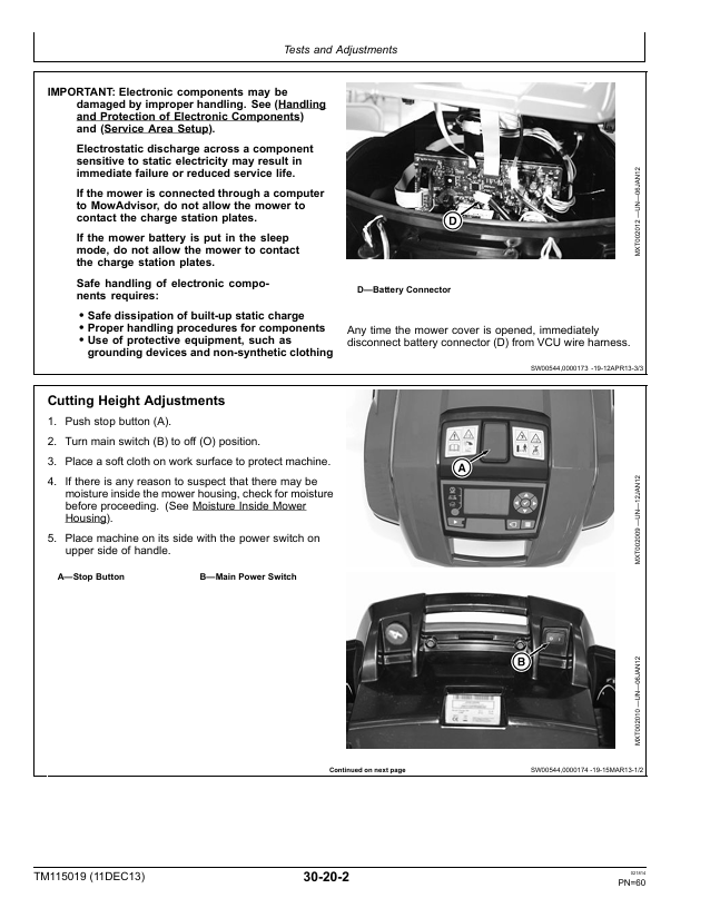 John Deere Autonomous Mower TM115019 Maintenance & Service Guide