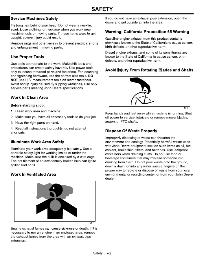John Deere BH25LE UT26523 Technical Manual for Blower Repairs