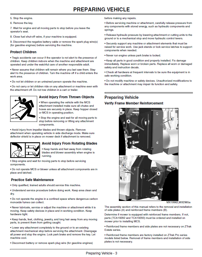 John Deere Blower & Rear Bagger System OMTCU24344 Service & Operator Guide