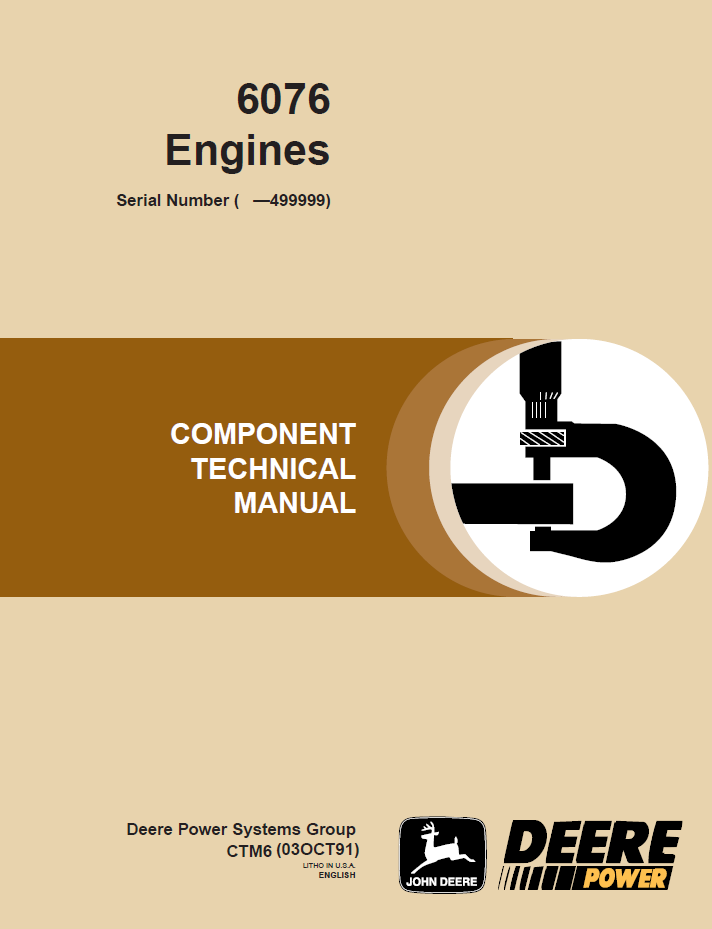John Deere CTM6 6076 Engine Component Technical Service Manual