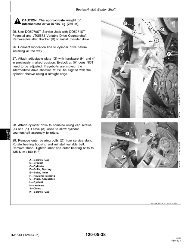 John Deere CTS Combine Workshop Repair Manual TM1543 PDF