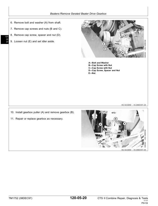 John Deere CTS II Combine TM1752 Service & Repair Manual