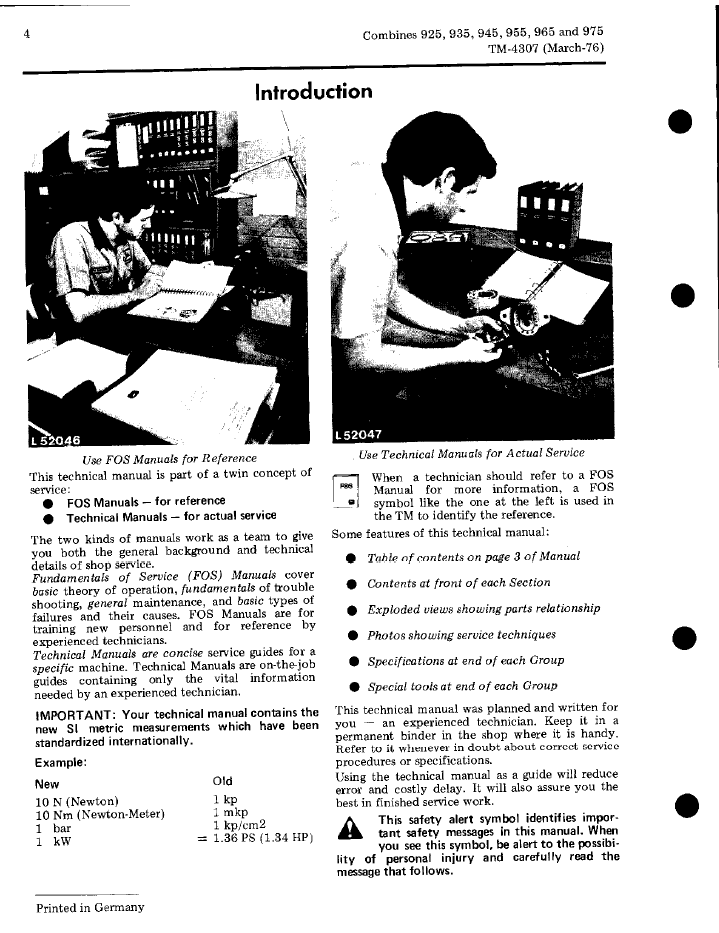 John Deere Combine TM4307 Technical Repair & Maintenance Guide
