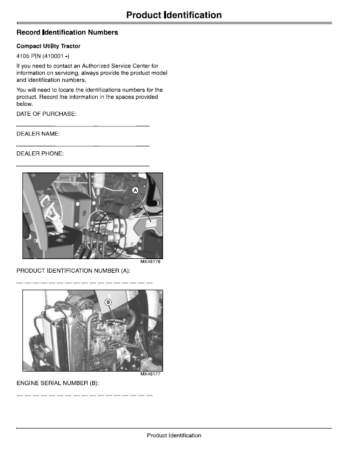 John Deere Compact Utility Tractor 4105 User Manual Download PDF