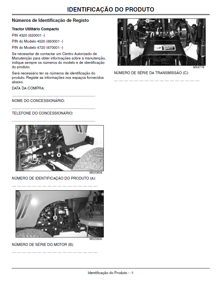 John Deere Compact Utility Tractor 4320 4520 4720 Operation Manual PDF