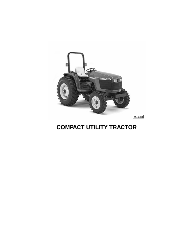 John Deere Compact Utility Tractor 4500 4600 4700 Service Manual Download