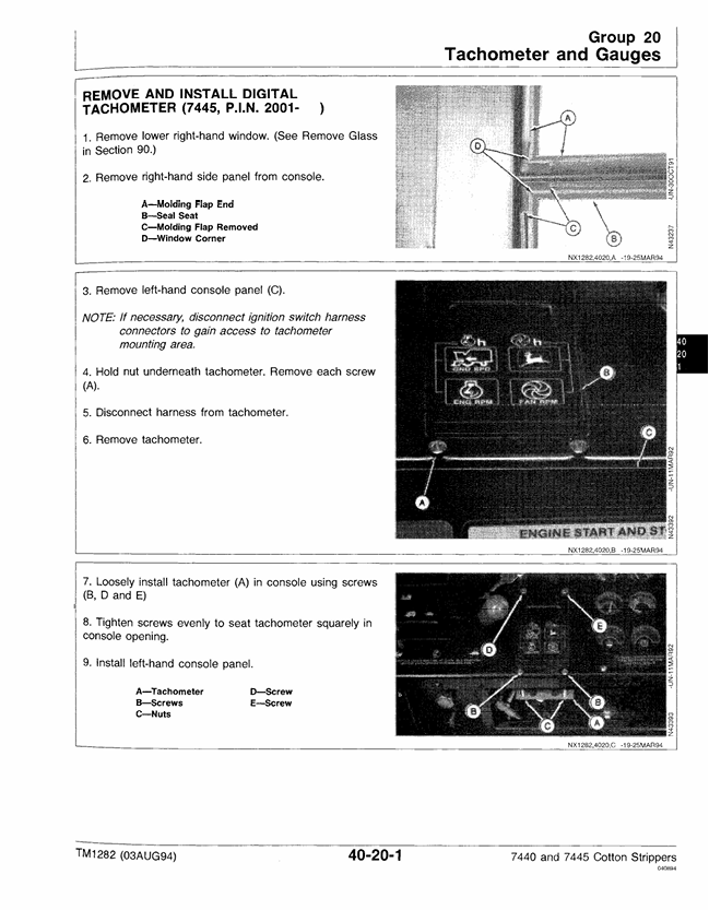 John Deere Cotton Stripper 7440 & 7445 Workshop Technical Guide