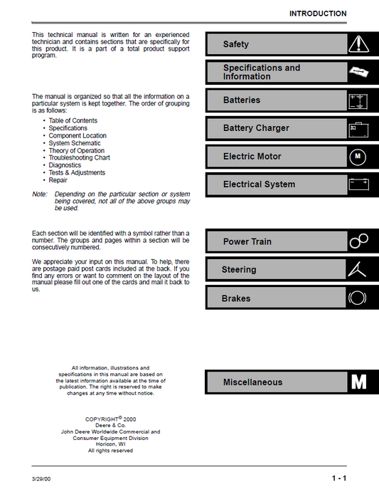 John Deere E-Gator TM1766 Service & Repair Manual