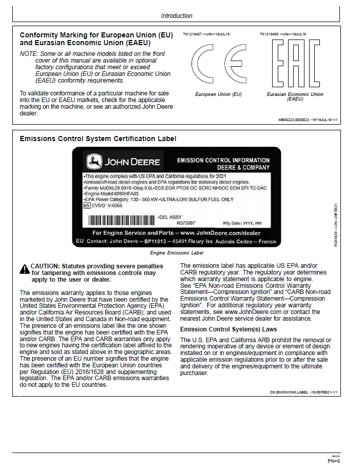 John Deere E Series Skid Steer Loader Guide – Complete OMT306353 Manual
