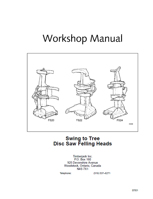 John Deere FS Series Disc Saw Felling Head TMF382053 Technical Manual