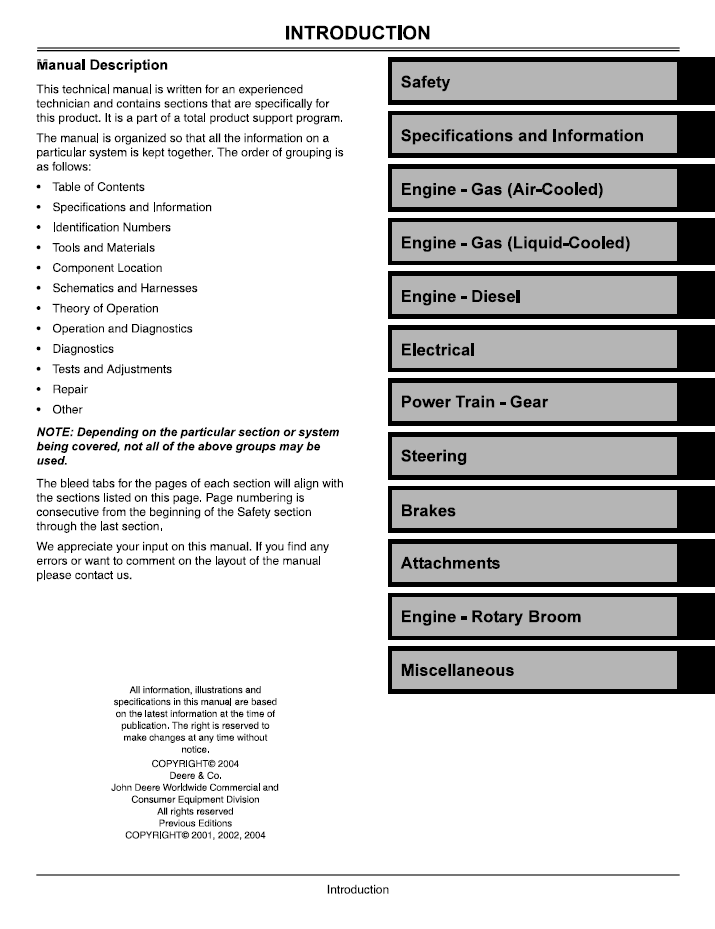 John Deere Gator 4x2 6x4 TM1518 Service & Repair Manual Guide