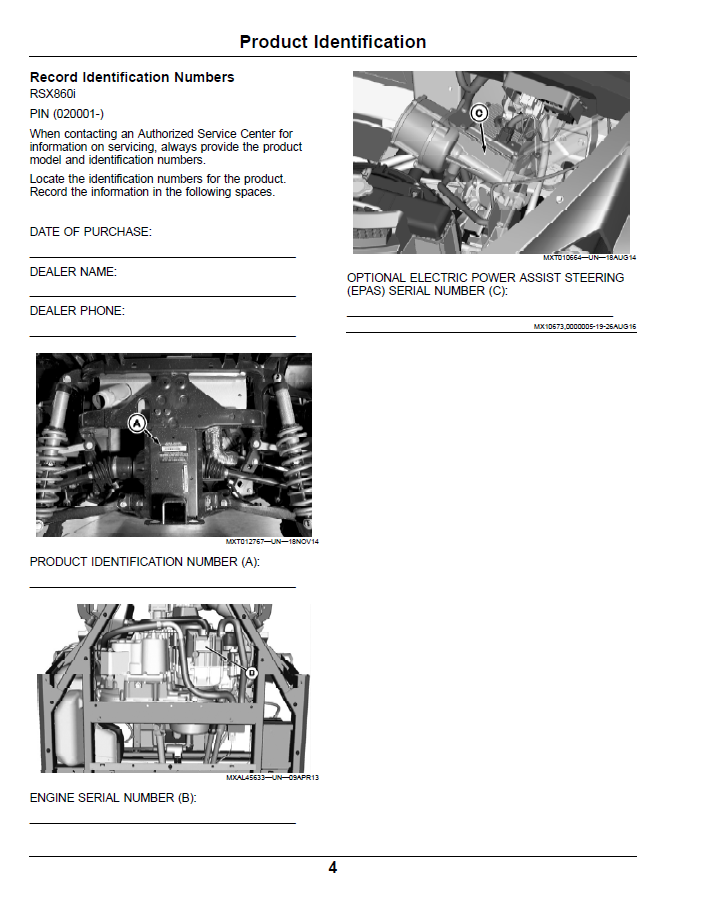 John Deere Gator RSX860i OMM177961 User and Maintenance Manual