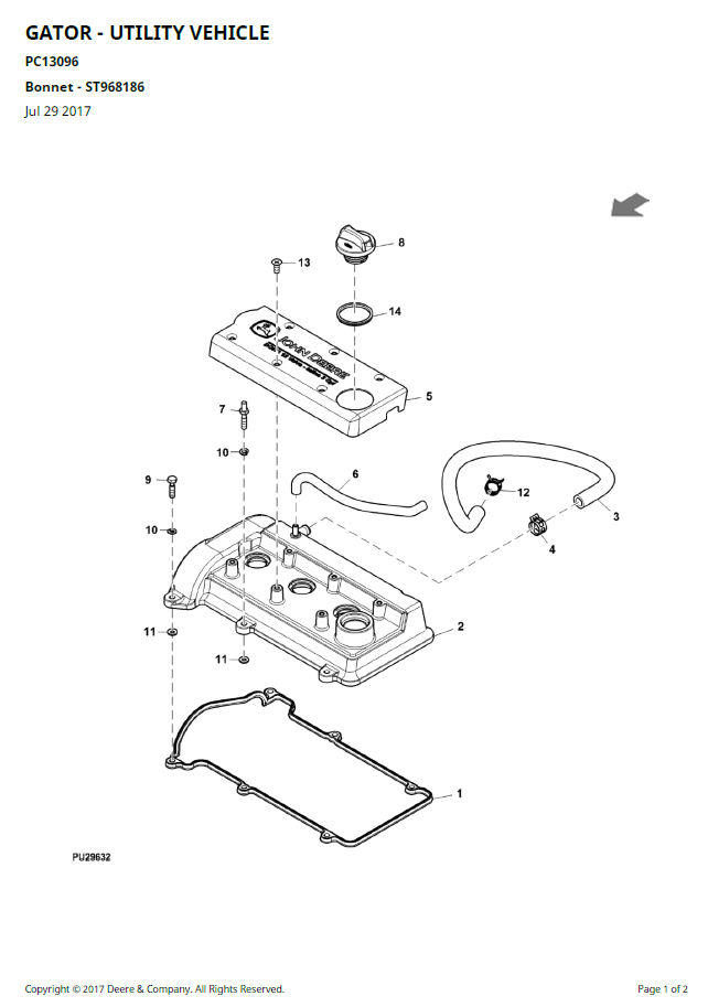 John Deere Gator XUV835R Spare Parts Catalogue | Complete Parts Guide