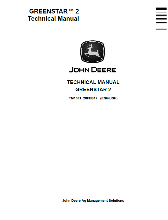 John Deere GreenStar 2 TM1061 Technical Manual PDF Download