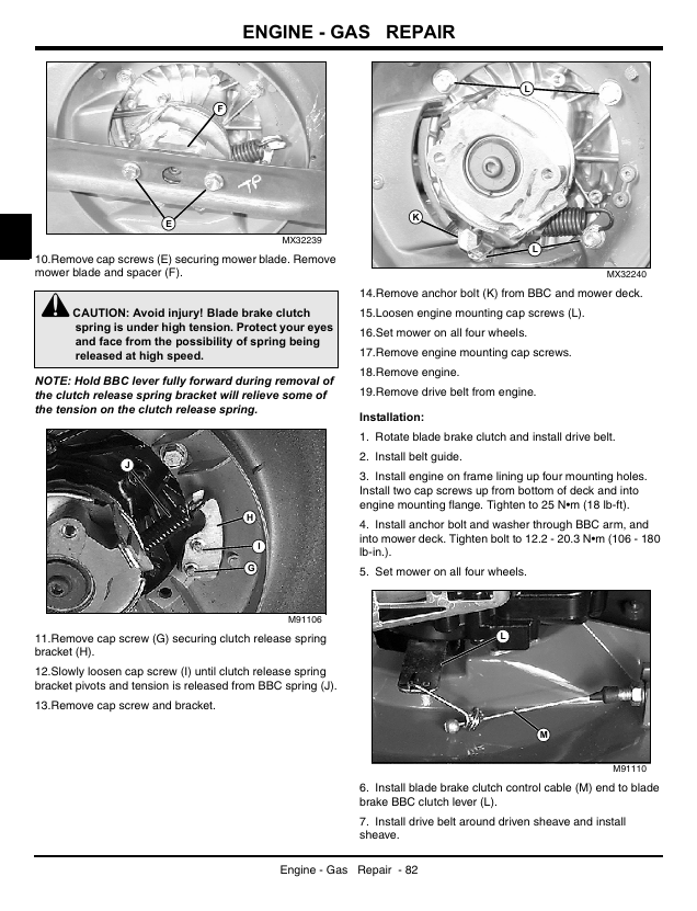 John Deere JA62 & JX75 Rotary Mower Maintenance Manual TM2208 Download