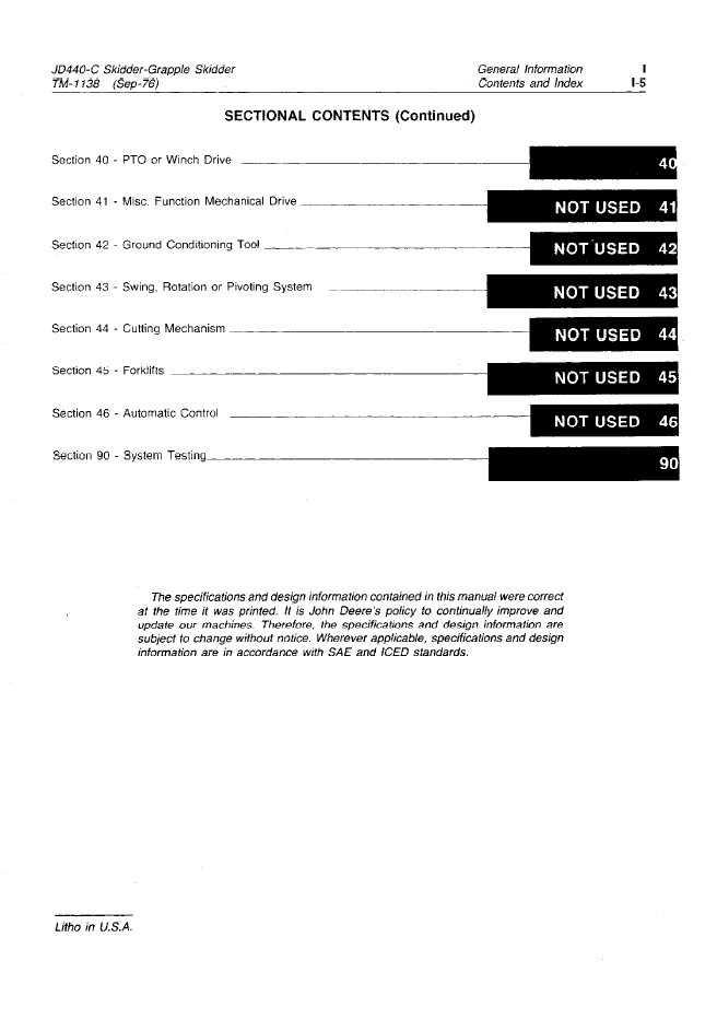 John Deere JD440-C Skidder Service & Workshop Manual TM1138