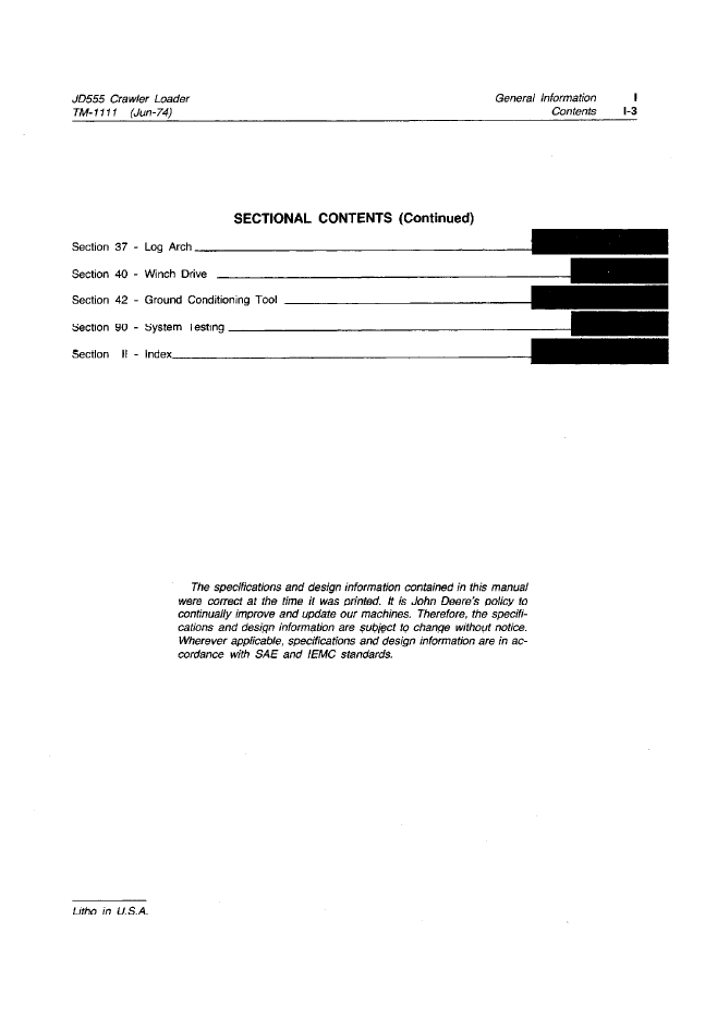 John Deere JD480 Forklift Repair and Maintenance Manual TM1111
