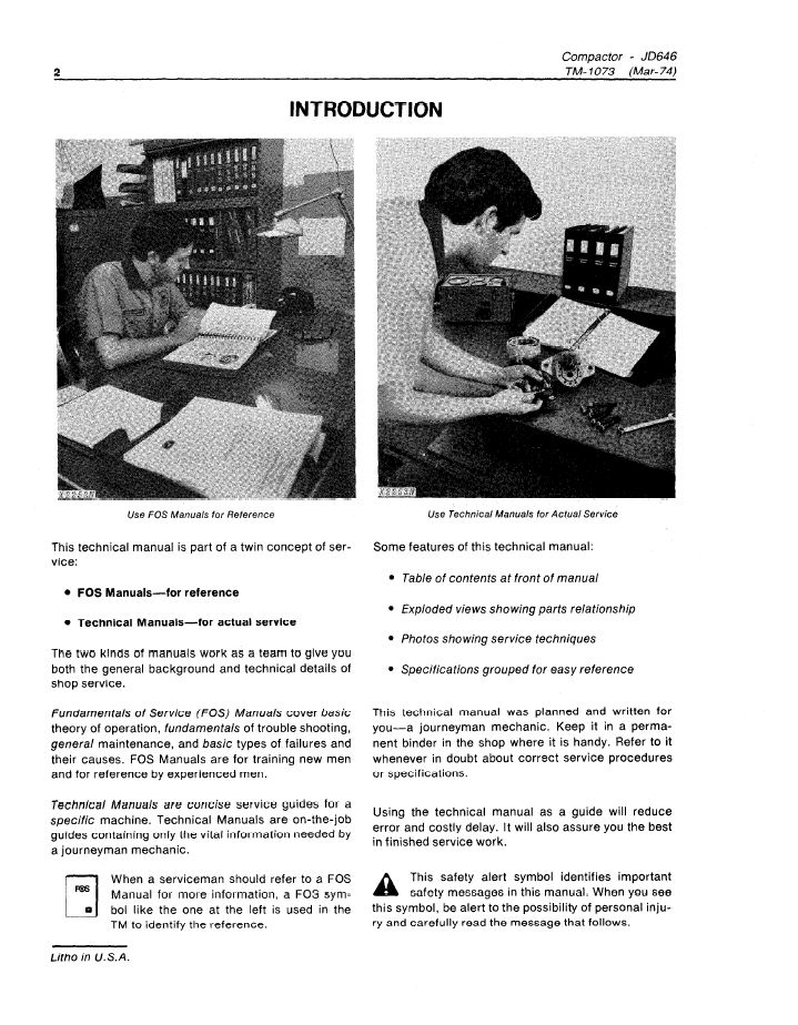 John Deere JD646 Compactor Repair & Maintenance Manual PDF