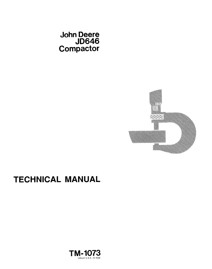 John Deere JD646 Compactor TM1073 Service & Repair Manual