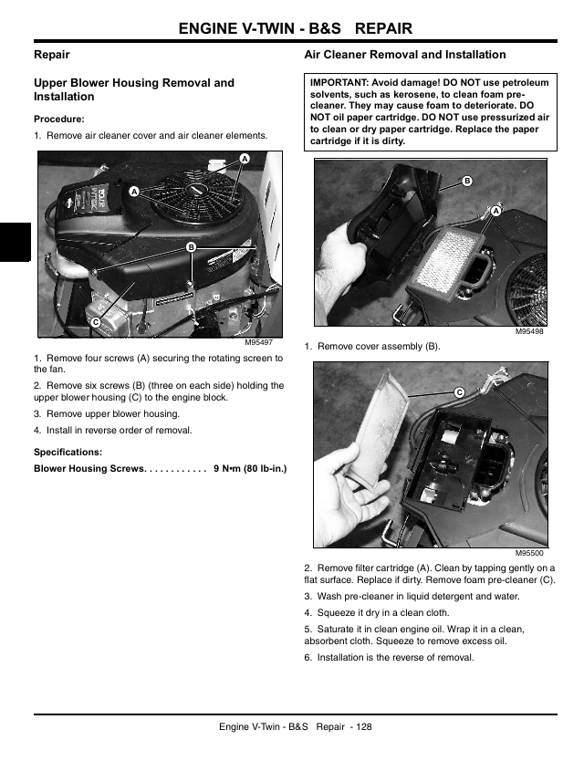 John Deere L100, L108, L110, L111, L118, L120 & L130 Repair Manual
