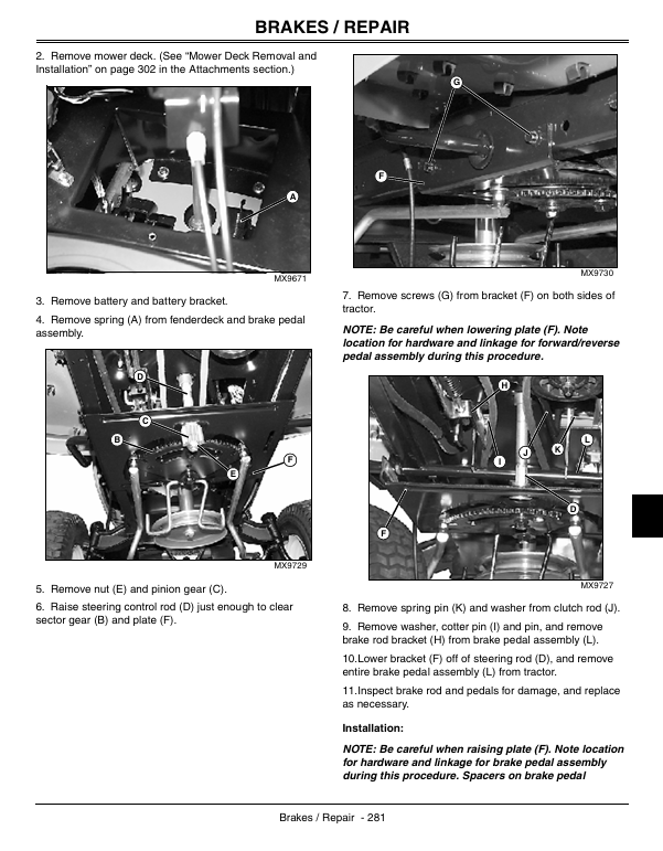 John Deere L Series Lawn Tractor Service & Repair Manual TM1949